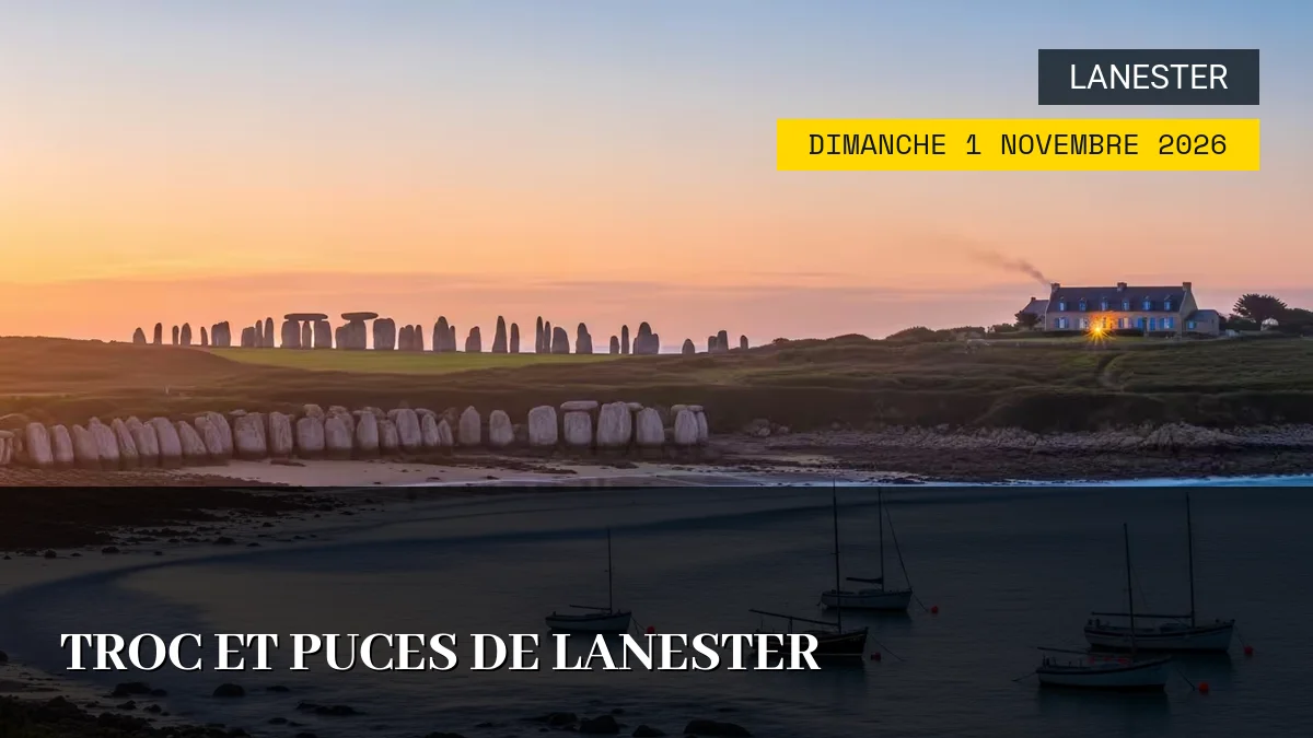 Affiche de l'événement : Troc et Puces de Lanester – Dimanche 1 Novembre 2026