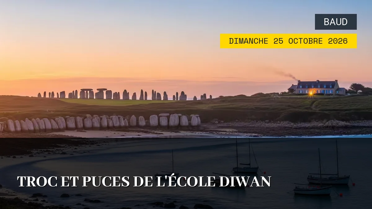 Affiche de l'événement : Troc et Puces de l&rsquo;École Diwan – Dimanche 25 Octobre 2026