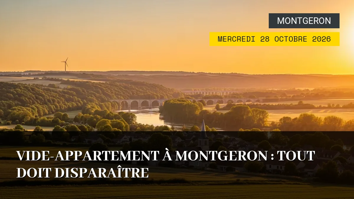 Affiche de l'événement : Vide-Appartement à Montgeron : Tout Doit Disparaître – Mercredi 28 Octobre 2026