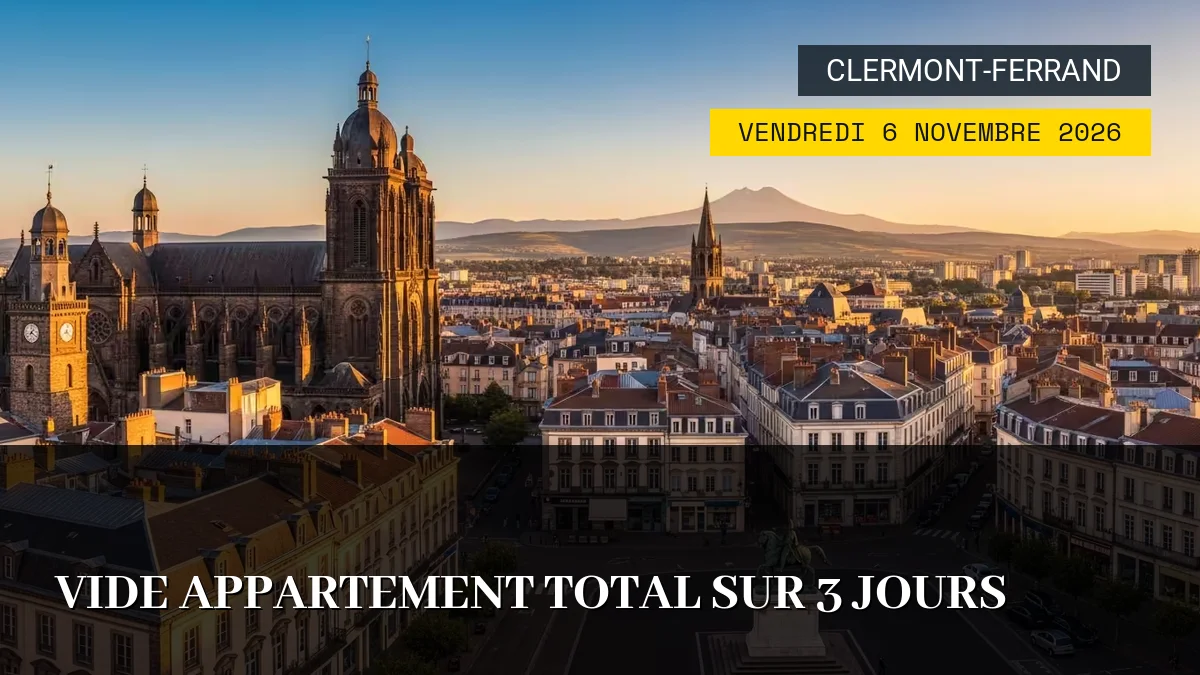 Affiche de l'événement : Vide Appartement Total sur 3 Jours – Vendredi 6 Novembre 2026
