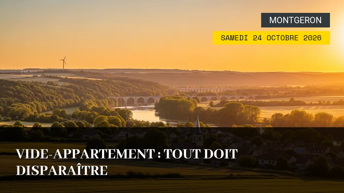 Affiche de l'événement : Vide-Appartement : Tout Doit Disparaître – Samedi 24 Octobre 2026