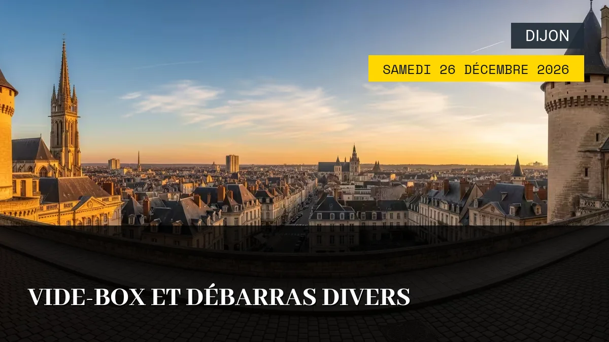 Affiche de l'événement : Vide-Box et Débarras Divers – Samedi 26 Décembre 2026