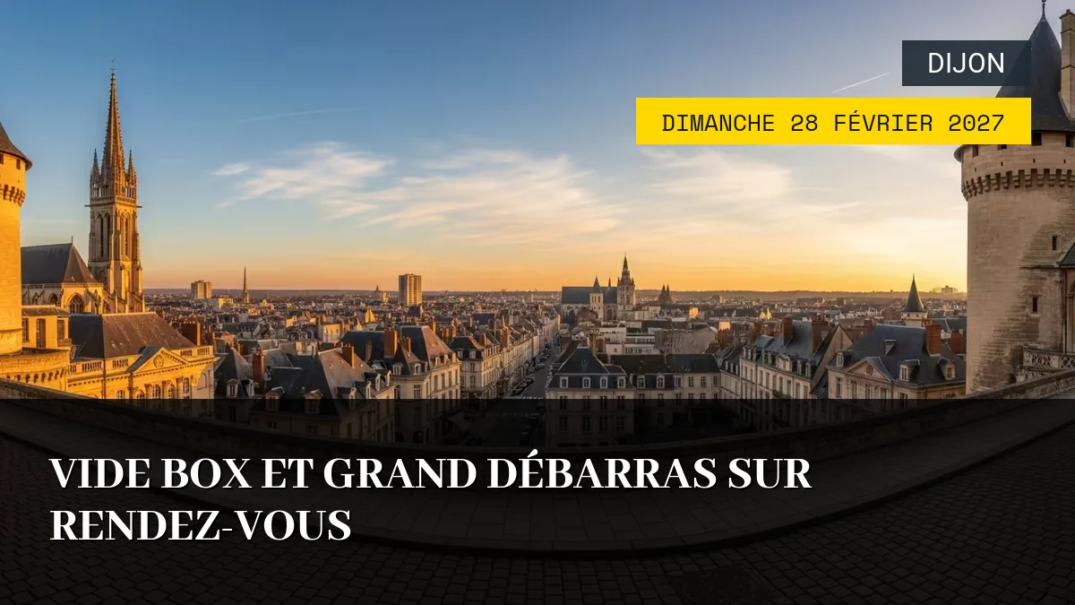 Affiche de l'événement : Vide Box et Grand Débarras sur Rendez-vous – Dimanche 28 Février 2027