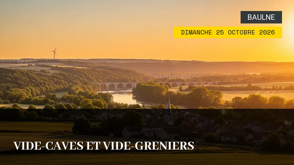 Affiche de l'événement : Vide-Caves et Vide-Greniers – Dimanche 25 Octobre 2026
