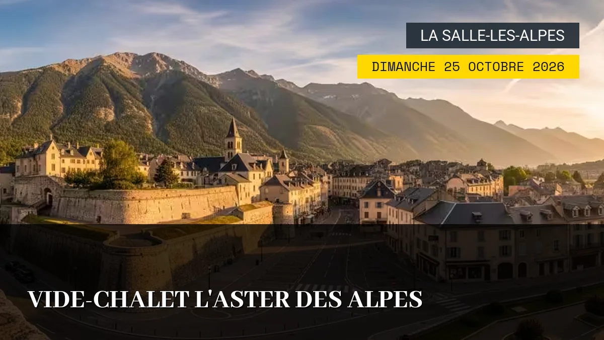 Affiche de l'événement : Vide-Chalet L&rsquo;Aster des Alpes – Dimanche 25 Octobre 2026