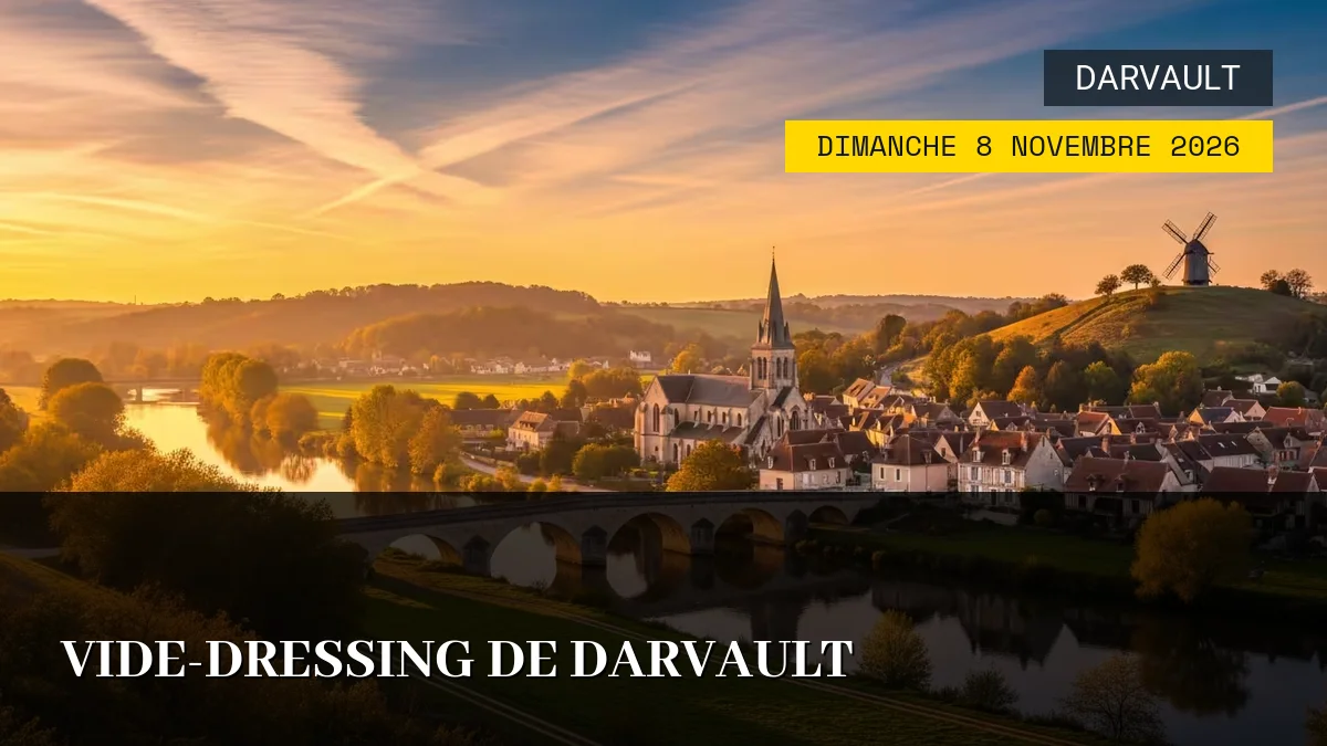 Affiche de l'événement : Vide-Dressing de Darvault – Dimanche 8 Novembre 2026