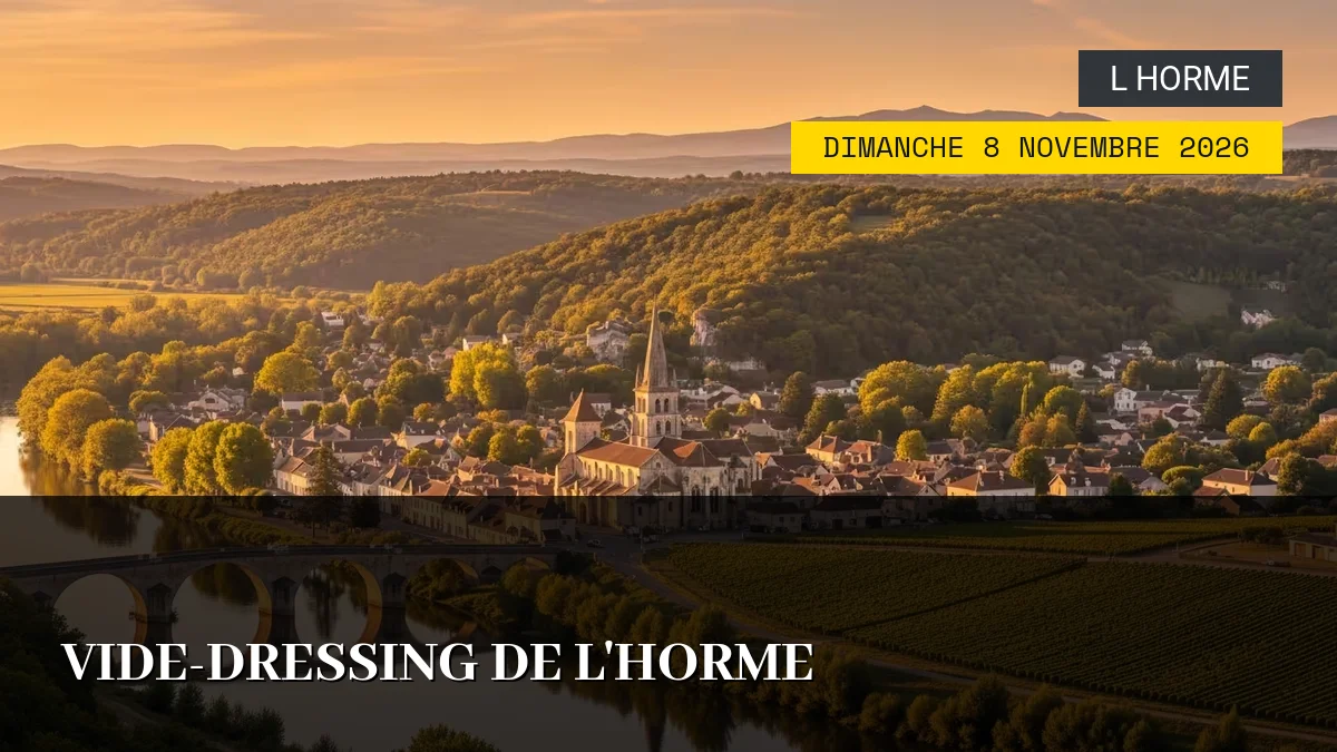 Affiche de l'événement : Vide-Dressing de L&rsquo;Horme – Dimanche 8 Novembre 2026