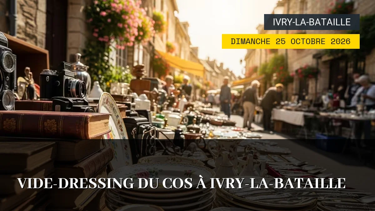 Affiche de l'événement : Vide-Dressing du COS à Ivry-la-Bataille – Dimanche 25 Octobre 2026