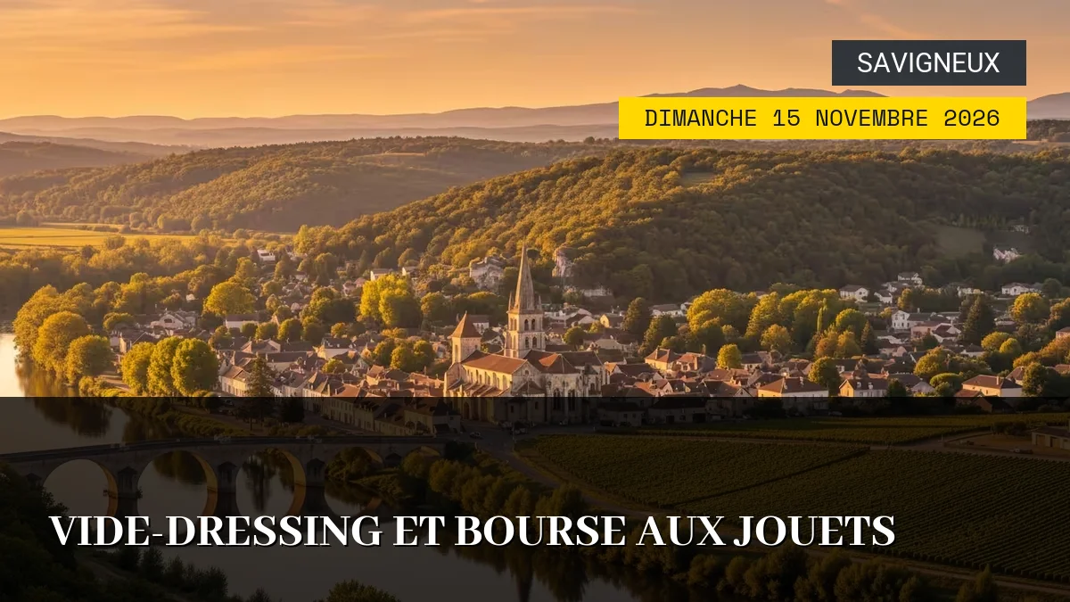 Affiche de l'événement : Vide-Dressing et Bourse aux Jouets – Dimanche 15 Novembre 2026