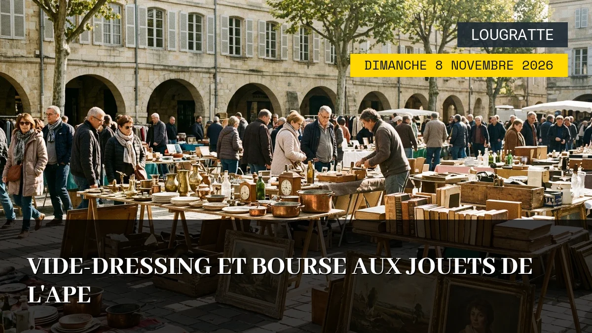 Affiche de l'événement : Vide-Dressing et Bourse aux Jouets de l&rsquo;APE – Dimanche 8 Novembre 2026