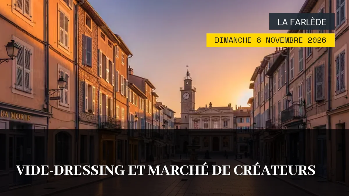 Affiche de l'événement : Vide-dressing et Marché de Créateurs – Dimanche 8 Novembre 2026