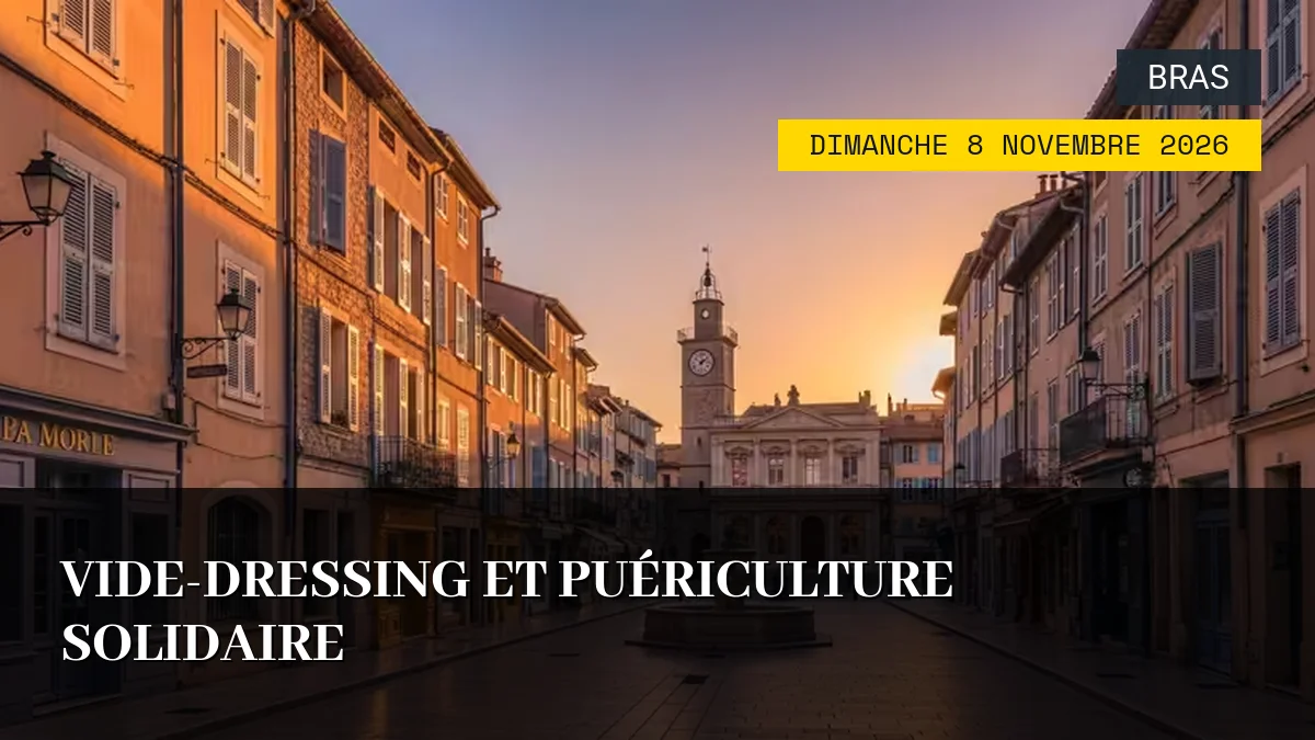 Affiche de l'événement : Vide-Dressing et Puériculture Solidaire – Dimanche 8 Novembre 2026