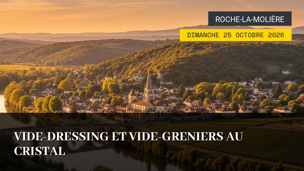 Affiche de l'événement : Vide-Dressing et Vide-Greniers au Cristal – Dimanche 25 Octobre 2026