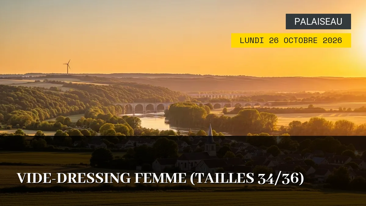 Affiche de l'événement : Vide-Dressing Femme (Tailles 34/36) – Lundi 26 Octobre 2026