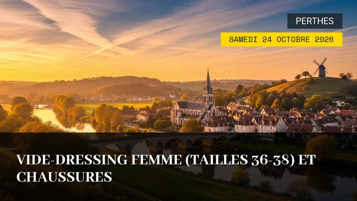 Affiche de l'événement : Vide-Dressing Femme (Tailles 36-38) et Chaussures – Samedi 24 Octobre 2026