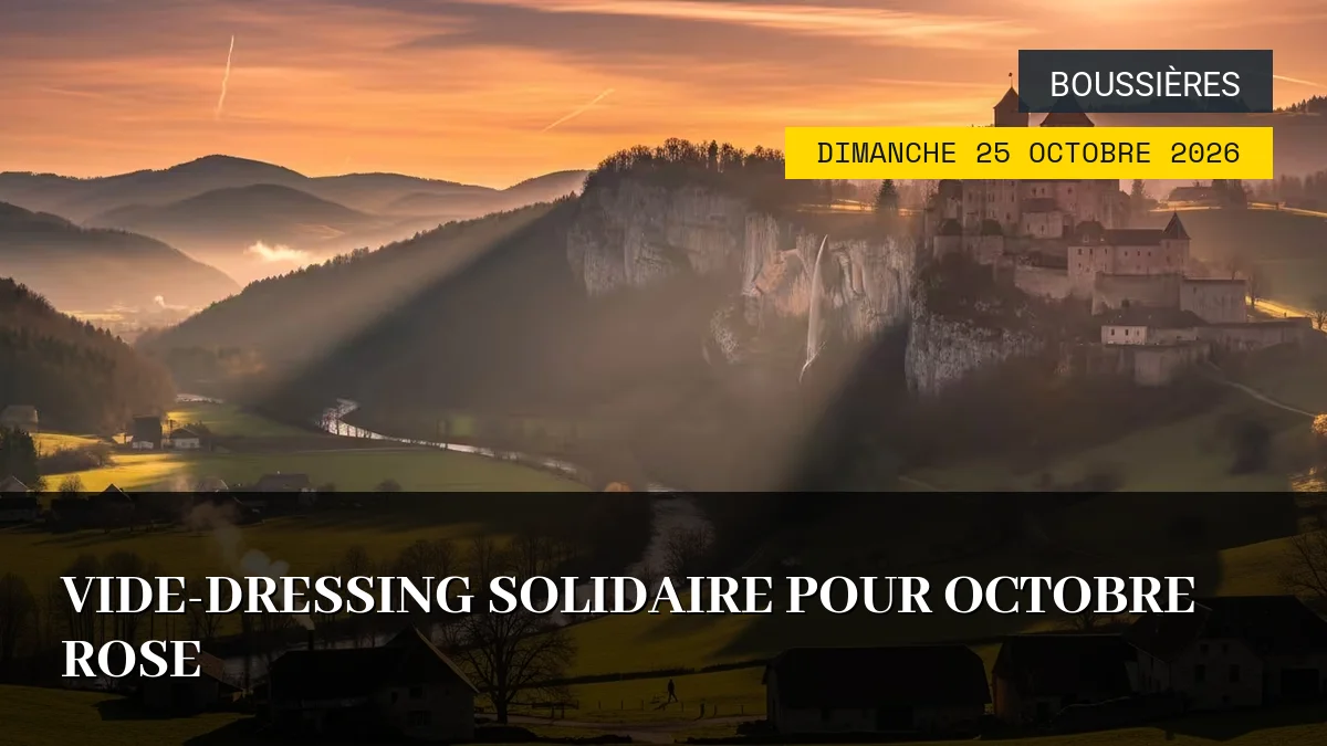 Affiche de l'événement : Vide-Dressing Solidaire pour Octobre Rose – Dimanche 25 Octobre 2026