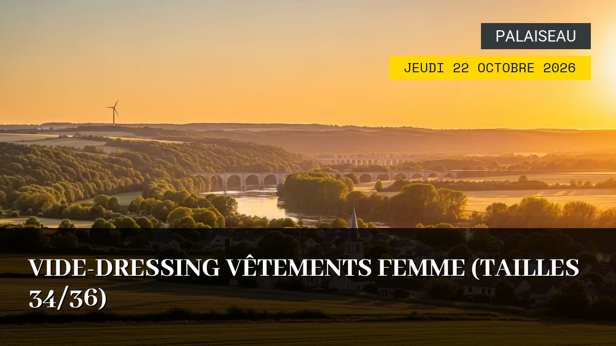 Affiche de l'événement : Vide-Dressing Vêtements Femme (Tailles 34/36) – Jeudi 22 Octobre 2026