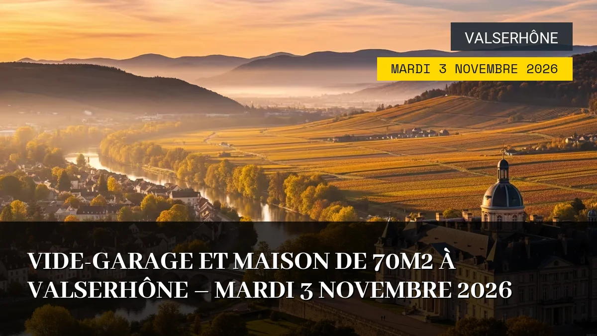 Affiche de l'événement : Vide-Garage et Maison de 70m2 à Valserhône – Mardi 3 Novembre 2026