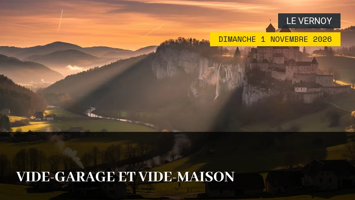 Affiche de l'événement : Vide-Garage et Vide-Maison – Dimanche 1 Novembre 2026