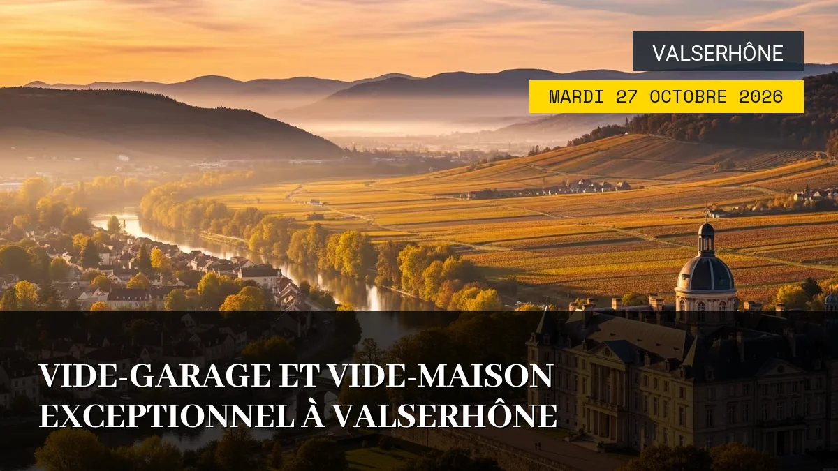 Affiche de l'événement : Vide-Garage et Vide-Maison Exceptionnel à Valserhône – Mardi 27 Octobre 2026