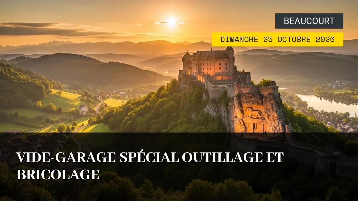 Affiche de l'événement : Vide-Garage Spécial Outillage et Bricolage – Dimanche 25 Octobre 2026