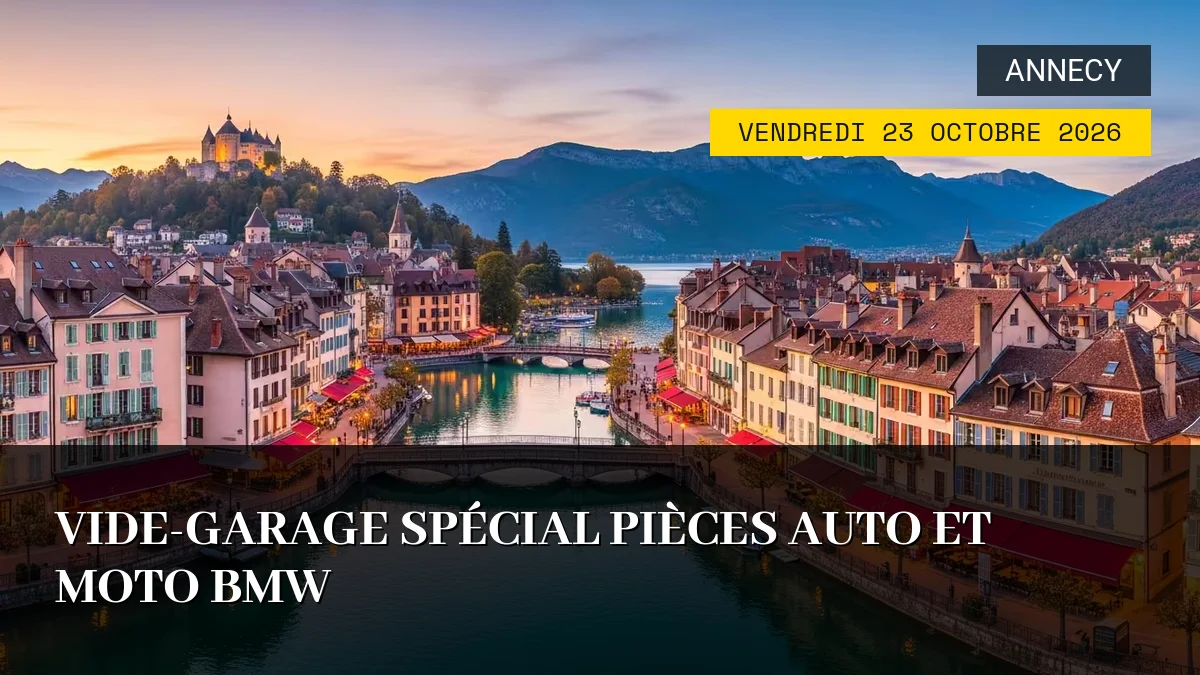Affiche de l'événement : Vide-garage spécial pièces auto et moto BMW – Vendredi 23 Octobre 2026