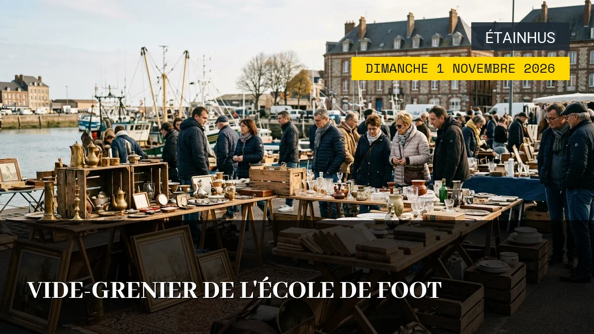 Affiche de l'événement : Vide-grenier de l&rsquo;école de foot – Dimanche 1 Novembre 2026