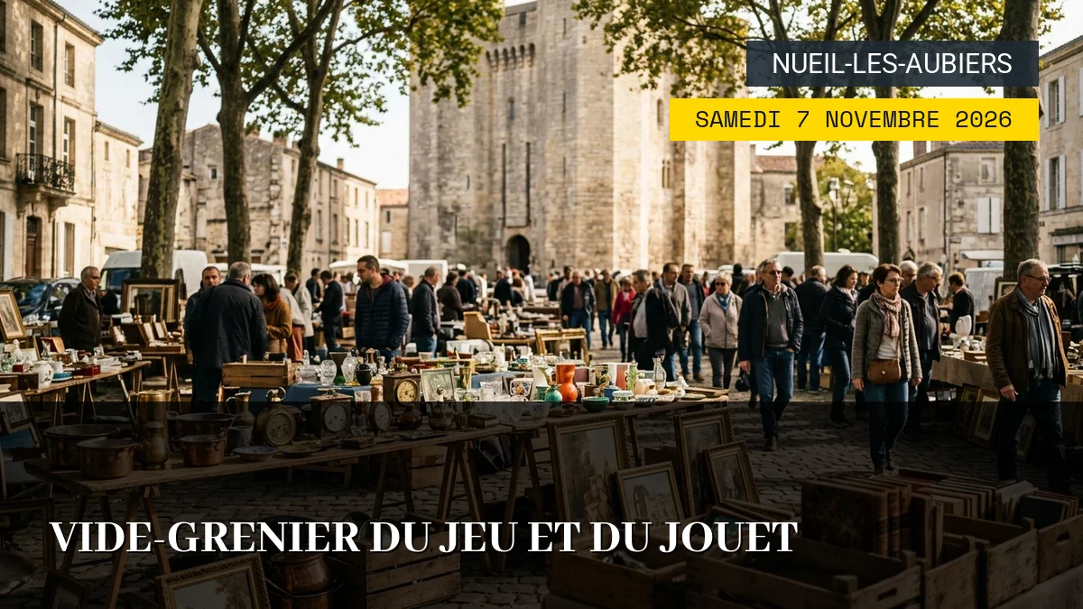 Affiche de l'événement : Vide-grenier du Jeu et du Jouet – Samedi 7 Novembre 2026