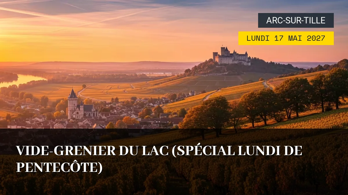 Affiche de l'événement : Vide-Grenier du Lac (Spécial Lundi de Pentecôte) – Lundi 17 Mai 2027