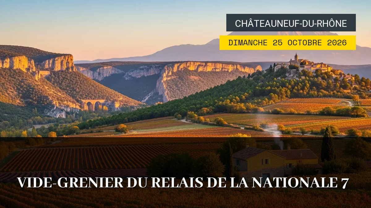 Affiche de l'événement : Vide-Grenier du Relais de la Nationale 7 – Dimanche 25 Octobre 2026