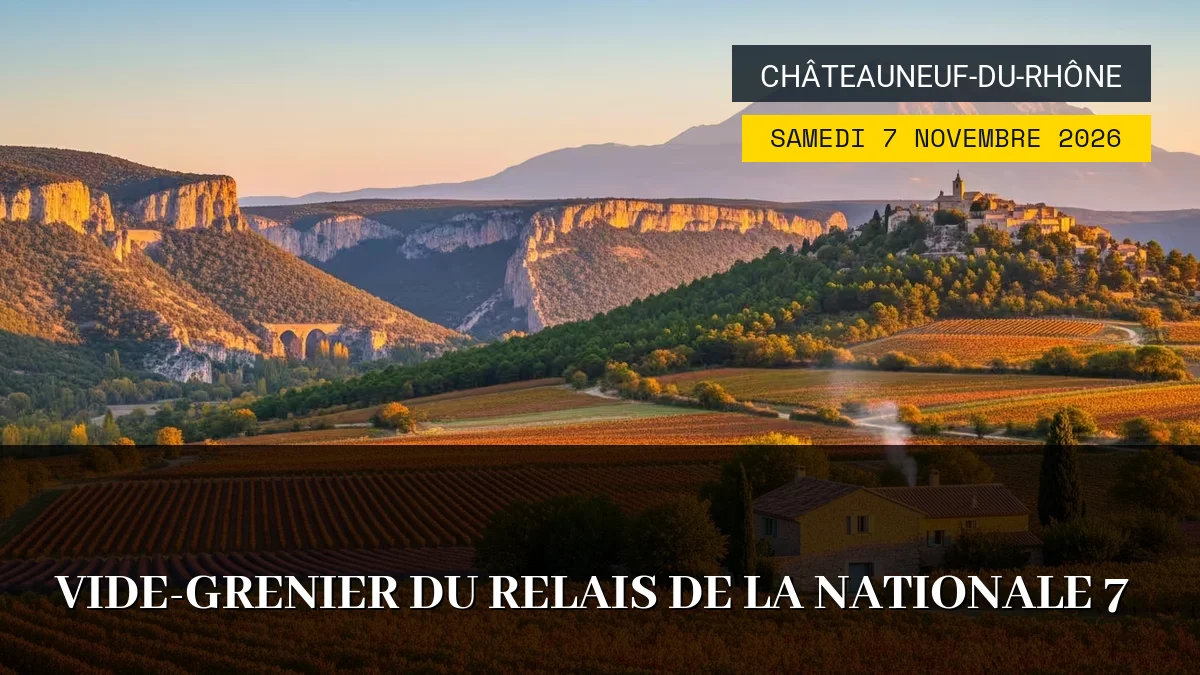 Affiche de l'événement : Vide-Grenier du Relais de la Nationale 7 – Samedi 7 Novembre 2026