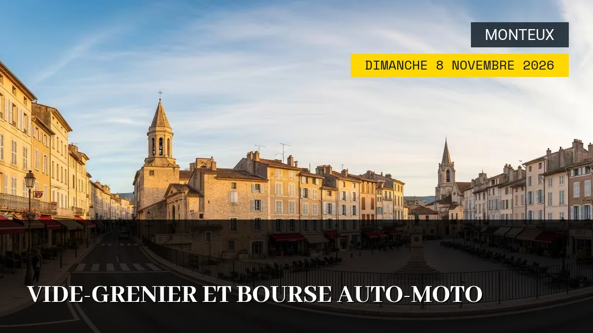 Affiche de l'événement : Vide-Grenier et Bourse Auto-Moto – Dimanche 8 Novembre 2026