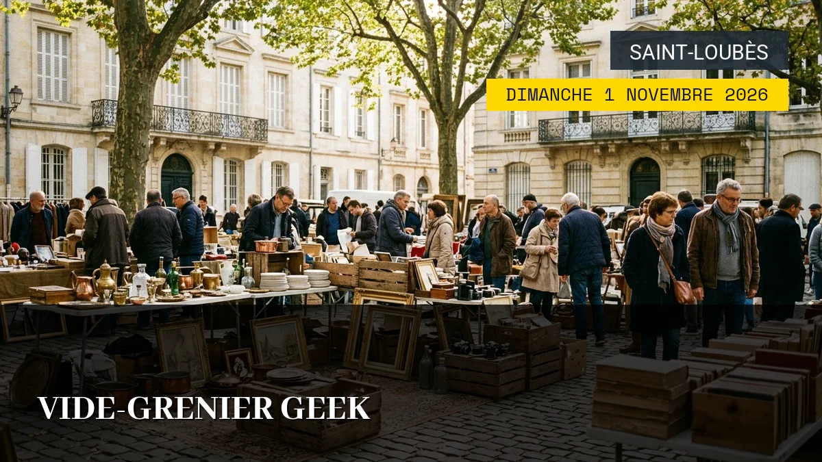 Affiche de l'événement : Vide-Grenier Geek – Dimanche 1 Novembre 2026