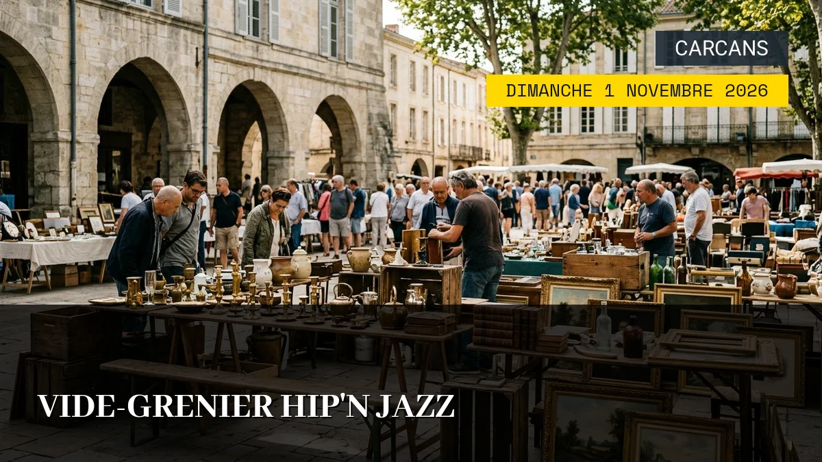 Affiche de l'événement : Vide-Grenier Hip&rsquo;n Jazz – Dimanche 1 Novembre 2026