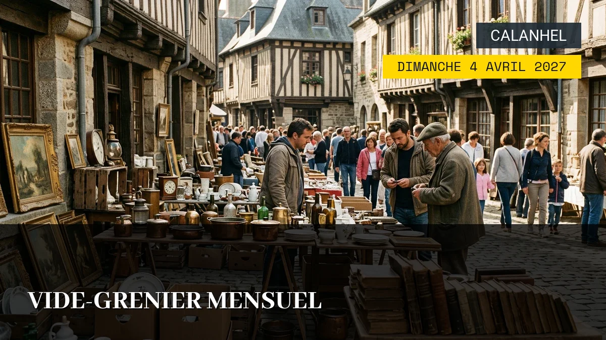 Affiche de l'événement : Vide-grenier mensuel – Dimanche 4 Avril 2027