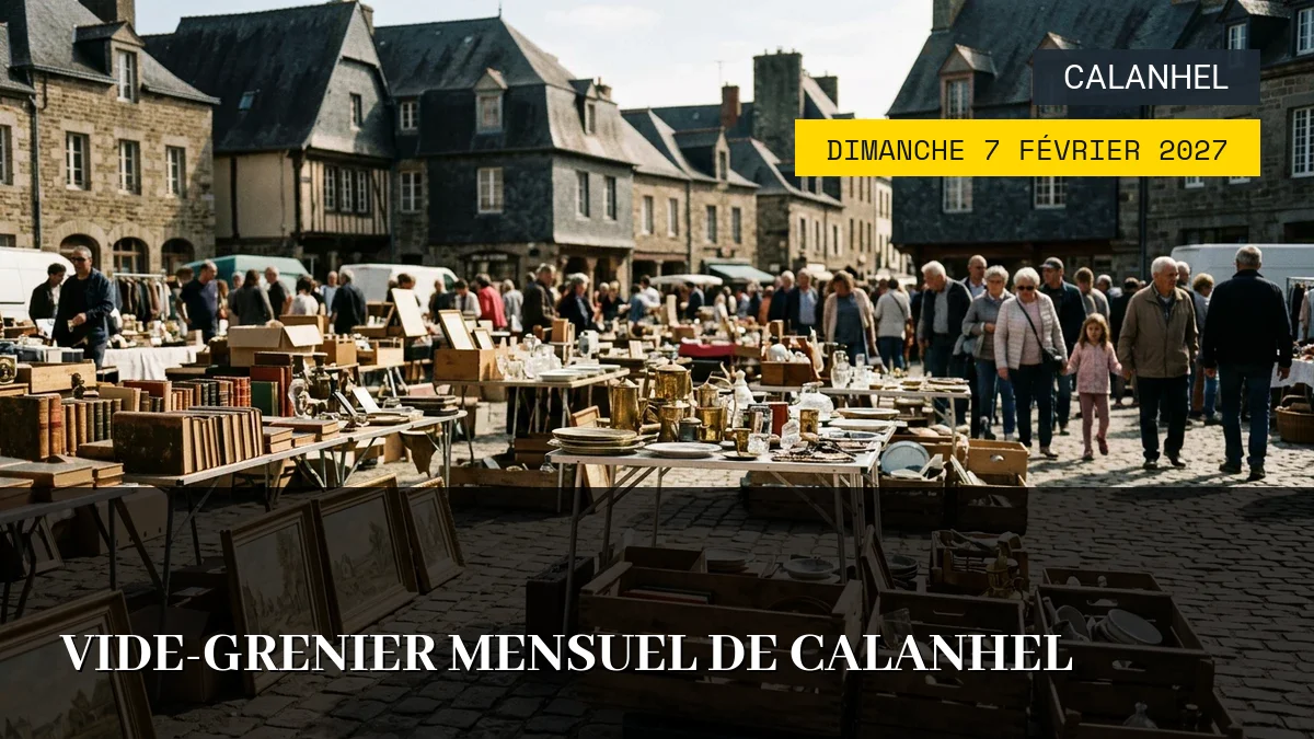 Affiche de l'événement : Vide-Grenier Mensuel de Calanhel – Dimanche 7 Février 2027