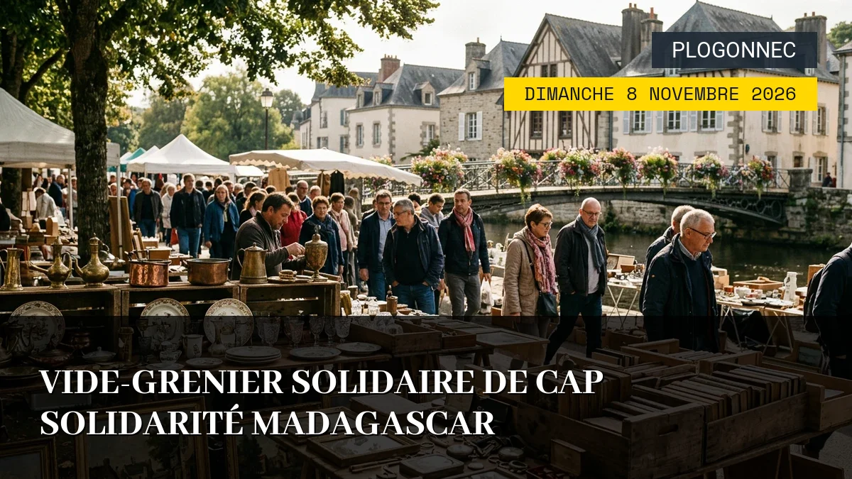 Affiche de l'événement : Vide-Grenier Solidaire de Cap Solidarité Madagascar – Dimanche 8 Novembre 2026
