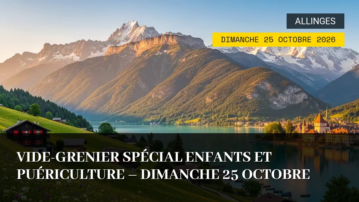 Affiche de l'événement : Vide-Grenier Spécial Enfants et Puériculture – Dimanche 25 Octobre 2026