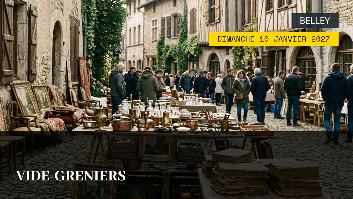 Affiche de l'événement : Vide-greniers – Dimanche 10 Janvier 2027