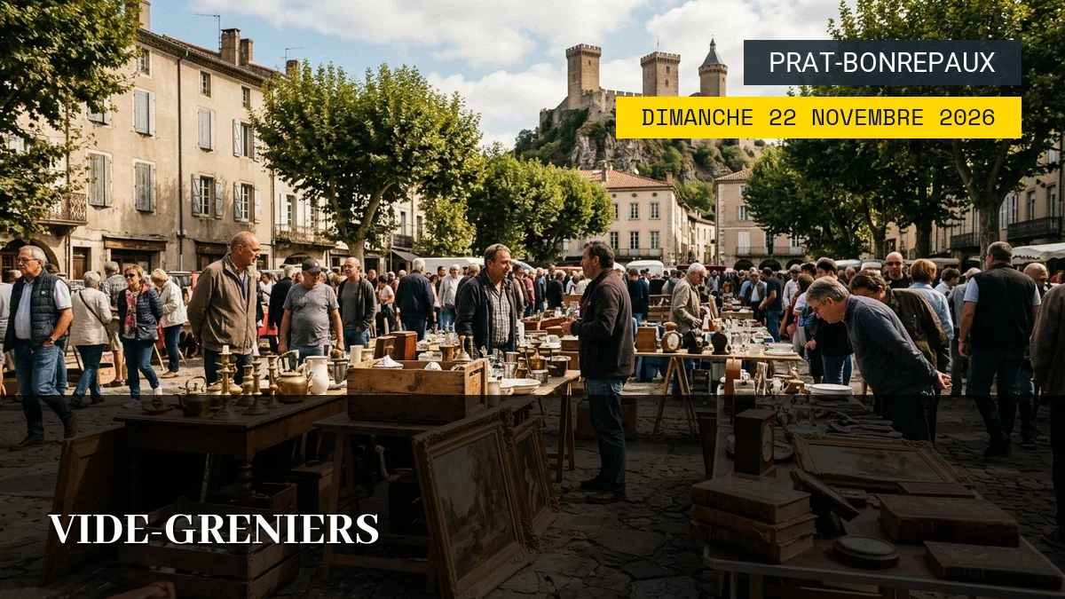 Affiche de l'événement : Vide-Greniers – Dimanche 22 Novembre 2026