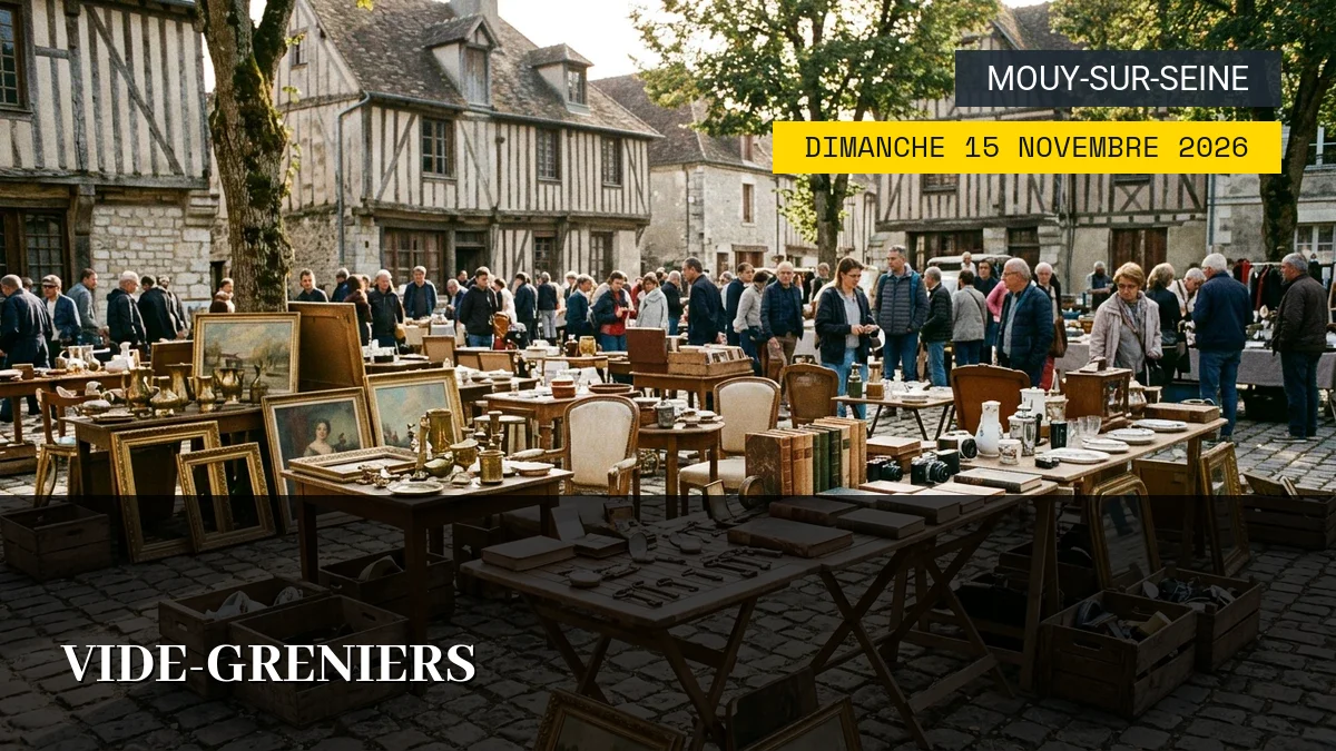 Affiche de l'événement : Vide-greniers – Dimanche 15 Novembre 2026