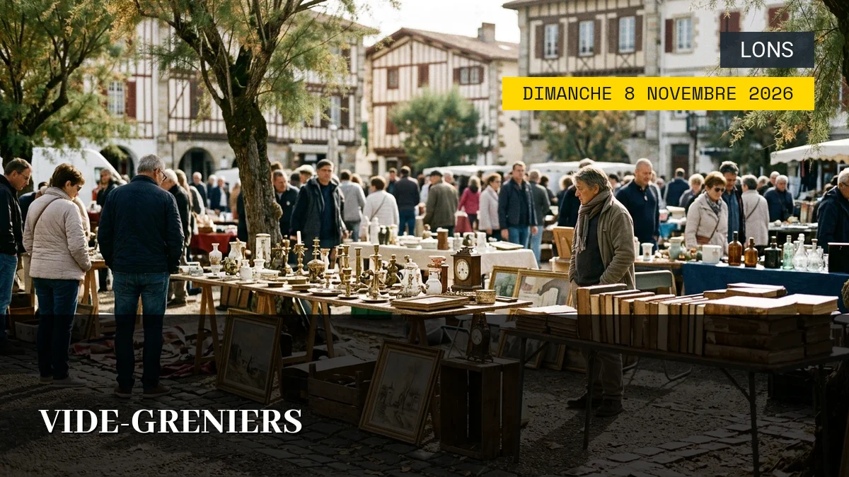 Affiche de l'événement : Vide-Greniers – Dimanche 8 Novembre 2026