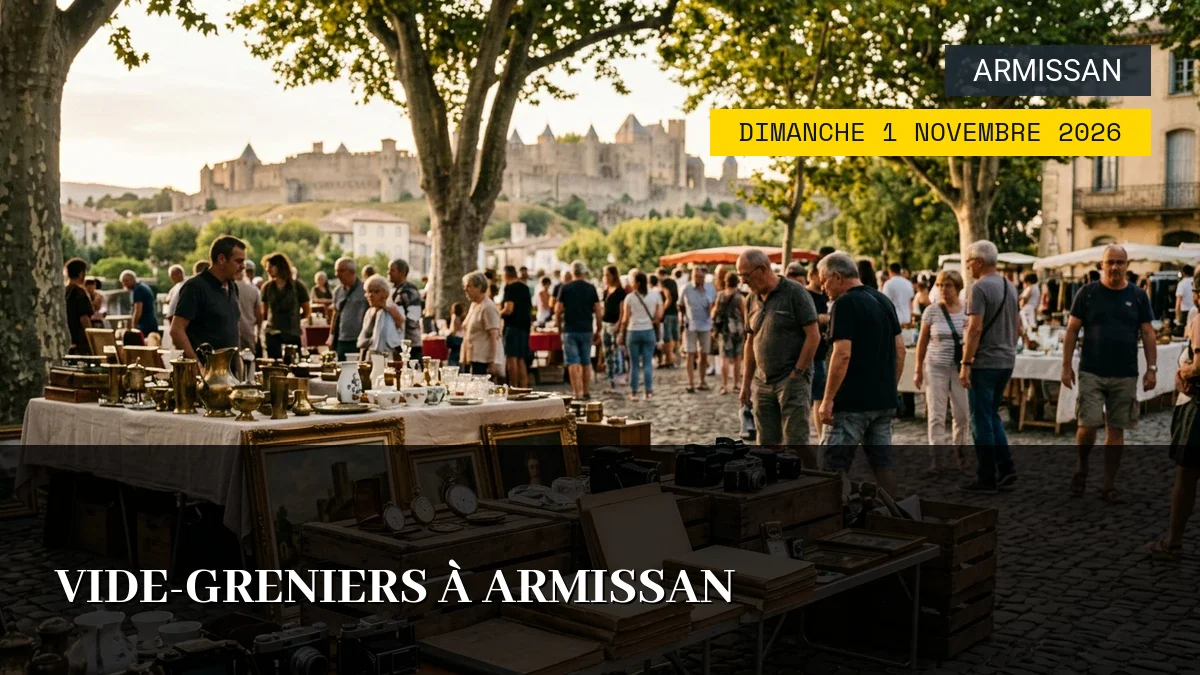 Affiche de l'événement : Vide-Greniers à Armissan – Dimanche 1 Novembre 2026
