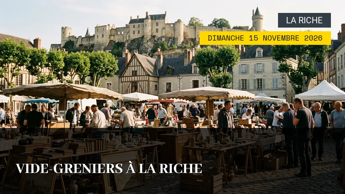 Affiche de l'événement : Vide-greniers à La Riche – Dimanche 15 Novembre 2026