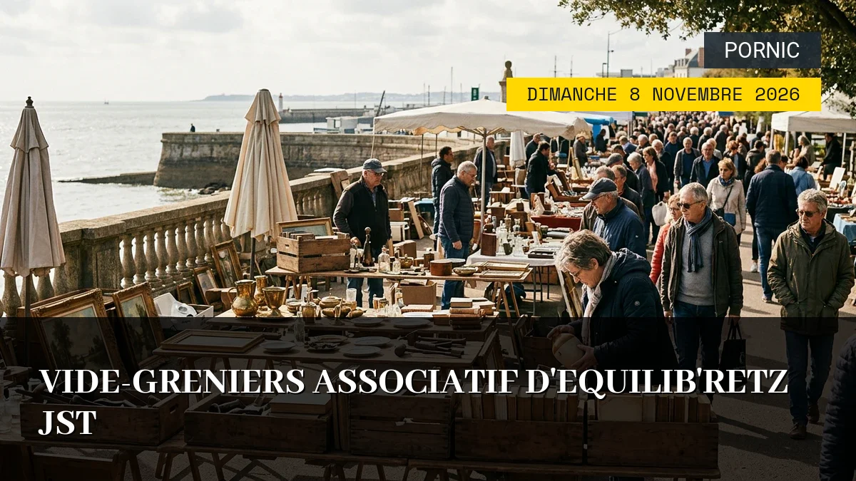Affiche de l'événement : Vide-Greniers Associatif d&rsquo;Equilib&rsquo;Retz JST – Dimanche 8 Novembre 2026