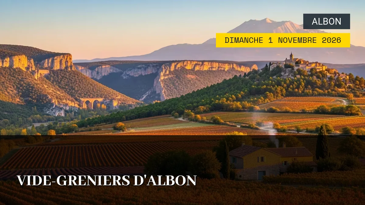 Affiche de l'événement : Vide-greniers d&rsquo;Albon – Dimanche 1 Novembre 2026