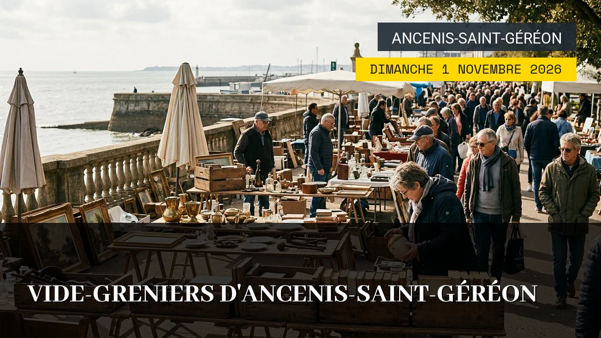 Affiche de l'événement : Vide-greniers d&rsquo;Ancenis-Saint-Géréon – Dimanche 1 Novembre 2026