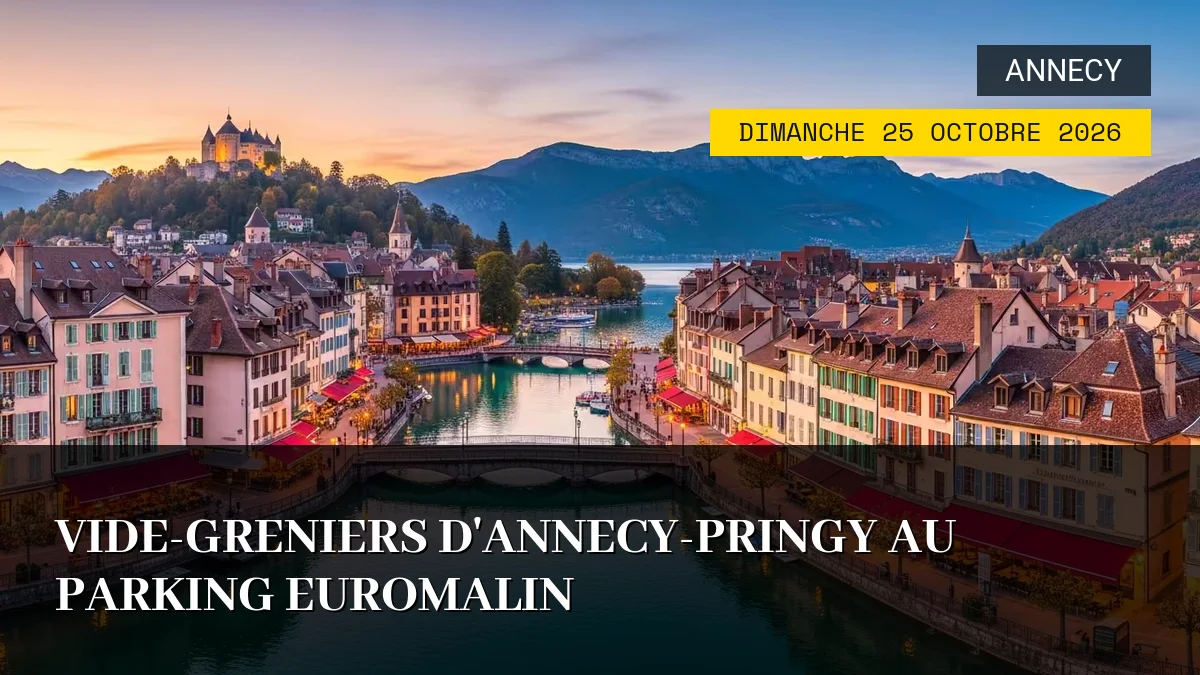 Affiche de l'événement : Vide-greniers d&rsquo;Annecy-Pringy au Parking Euromalin – Dimanche 25 Octobre 2026