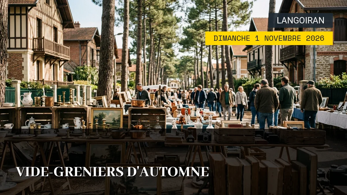 Affiche de l'événement : Vide-greniers d&rsquo;automne – Dimanche 1 Novembre 2026