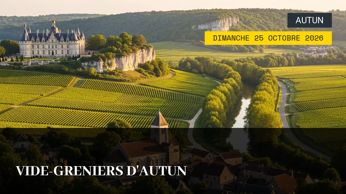 Affiche de l'événement : Vide-greniers d&rsquo;Autun – Dimanche 25 Octobre 2026